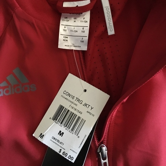 adidas Youth Condivo 16 Training Jacket Red Sz M AD5210 - Picture 4 of 7